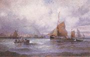 william a.thornbery Shipping off Scarborough (mk37) oil painting on canvas